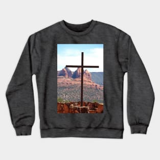 Cross at St John Vianney Sedona, AZ Crewneck Sweatshirt